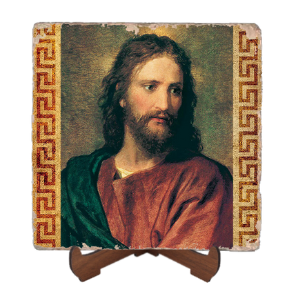 Hofmann's Portrait of Christ Icon,Marble Icon,Handmade,Baptism gift,Christian Icon