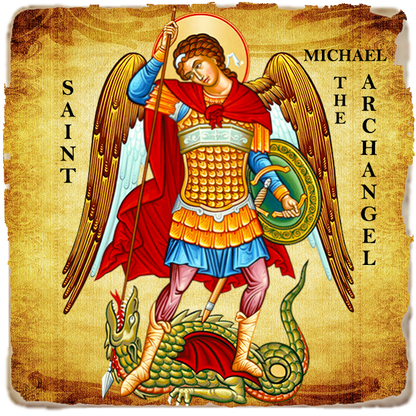St Michael the Defender Icon,Marble Icon,Handmade,Baptism gift,Christian Icon