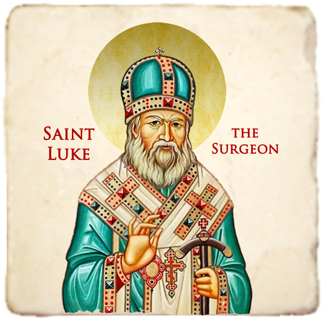 St.Luke the Surgeon Prayer Icon,Men Saints,Marble Icon,Handmade,Prayer gift,Christian Icon