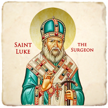 St.Luke the Surgeon Prayer Icon,Men Saints,Marble Icon,Handmade,Prayer gift,Christian Icon