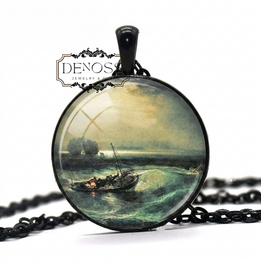 JMW Turner 'The Fisherman' necklace,Art Lover Gift