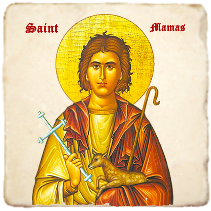 St.Mamas Icon,Men Saints,Marble Icon,Handmade,Prayer gift,Christian Icon