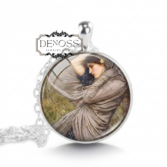 John William Waterhouse necklace,Boreas,Pre-Raphaelites,Famous Painting