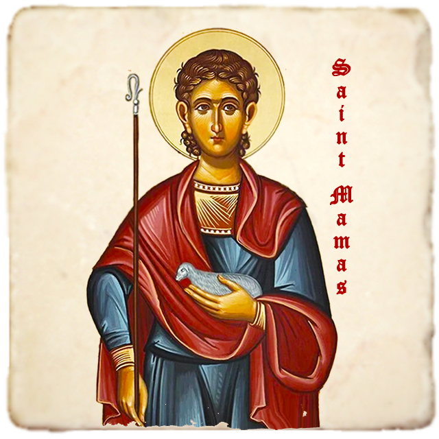 St.Mamas Orthodox Icon,Men Saints,Marble Icon,Handmade,Prayer gift,Christian Icon
