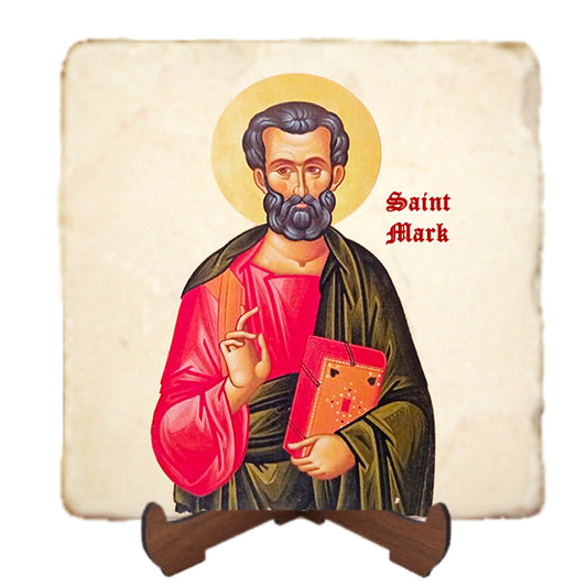 St.Mark Icon Icon,Men Saints,Marble Icon,Handmade,Prayer gift,Christian Icon