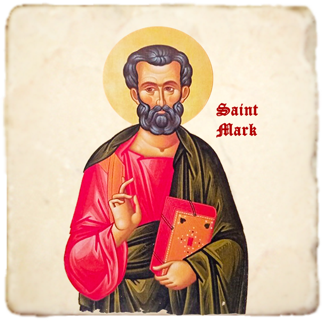 St.Mark Icon Icon,Men Saints,Marble Icon,Handmade,Prayer gift,Christian Icon