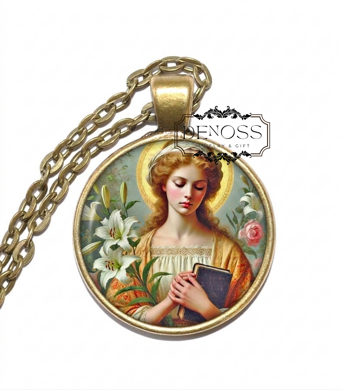 SAINT DYMPHNA Necklace,Patron Saint of Mental Health,Patron Saint of Anxiety,Patron Saint of Emotional Well-Being