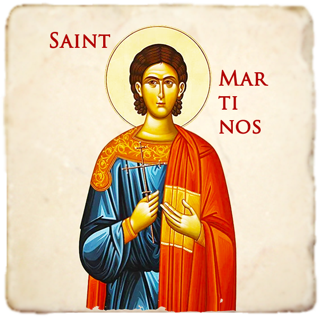 St.Martinos Icon,Men Saints,Marble Icon,Handmade,Prayer gift,Christian Icon