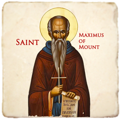 St.Maximus Icon,Men Saints,Marble Icon,Handmade,Prayer gift,Christian Icon