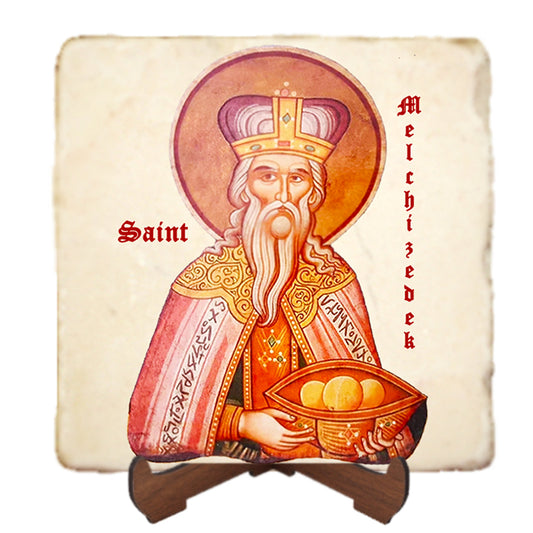St.Melchizedek Icon,Men Saints,Marble Icon,Handmade,Prayer gift,Christian Icon