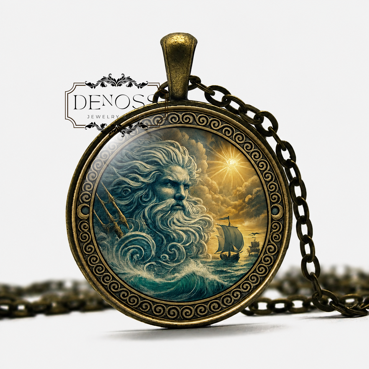MANANNÁN MAC LIR Celtic Necklace,God of Sea,God of Weather,God of Navigation,Otherworld,Cloak of Invisibility,Power
