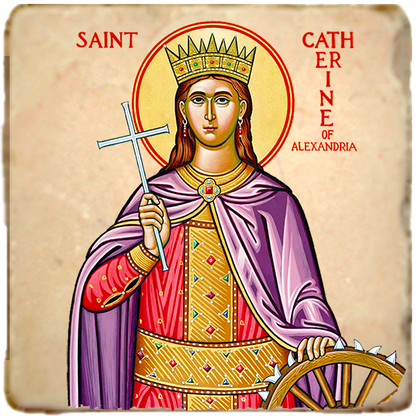 St.Catherine of Alexandria Icon,Women Saint,Marble Icon,Handmade,Prayer gift,Christian Icon
