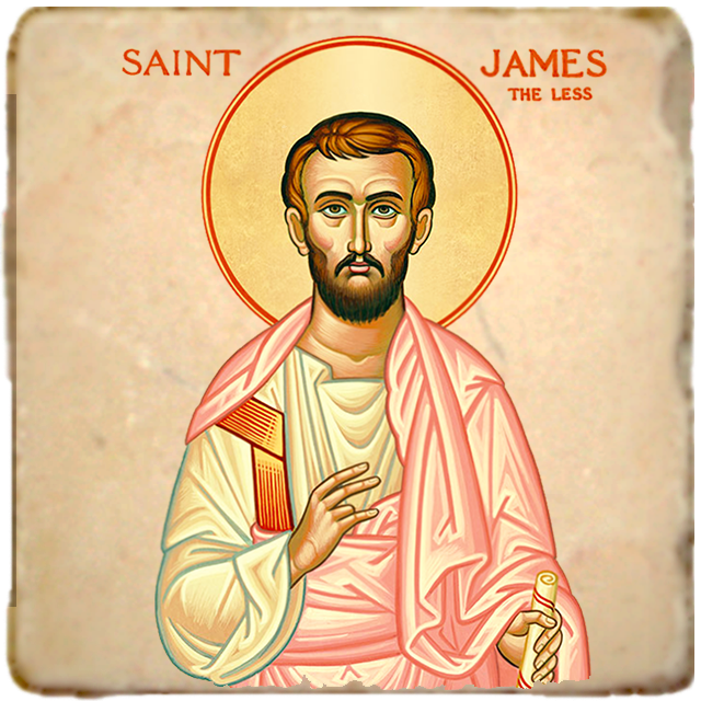 St.James the Less Icon,Men Saints,Marble Icon,Handmade,Prayer gift,Christian Icon