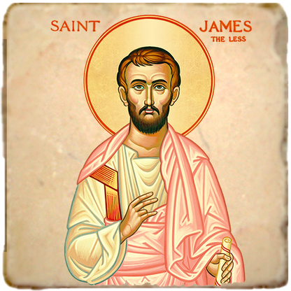 St.James the Less Icon,Men Saints,Marble Icon,Handmade,Prayer gift,Christian Icon