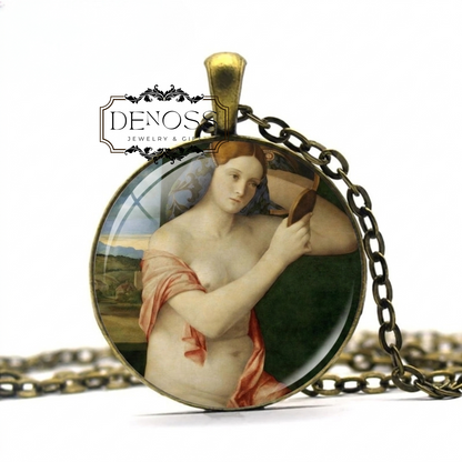 Lady at her Toilet necklace,Famous Art Gift,Giovanni Bellini