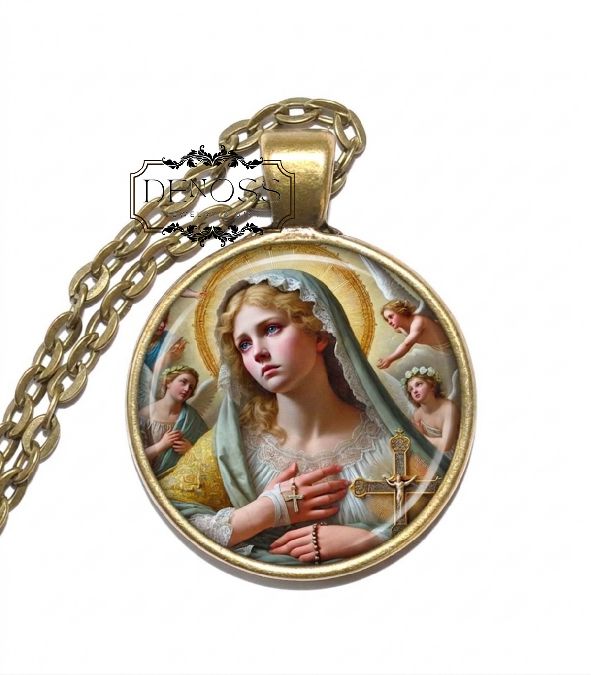 SAINT LIDWINA of SCHIEDAM Necklace,Patron Saint of Chronically ill,Patron Saint of Those Who Suffer,Patron Saint of Ice Skaters