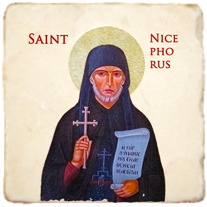 St.Nicephorus Icon,Men Saints,Marble Icon,Handmade,Prayer gift,Christian Icon