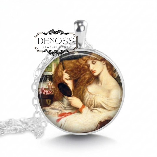 Lady Lilith Art Pendant Necklace,Pre-Raphaelite Rossetti Jewellery