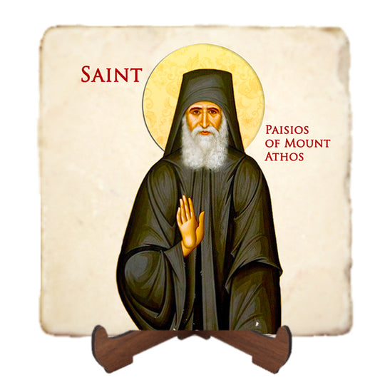 St.Paisios of Mount Athos Icon,Men Saints,Marble Icon,Handmade,Prayer gift,Christian Icon