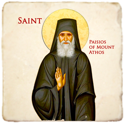 St.Paisios of Mount Athos Icon,Men Saints,Marble Icon,Handmade,Prayer gift,Christian Icon