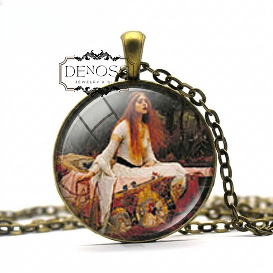 Lady of Shalott Pendant Necklace,Pre-Raphaelite Art Jewellery