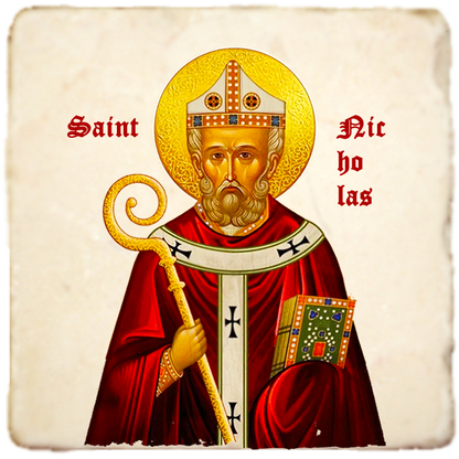 St.Nicholas Prayer Icon,Men Saints,Marble Icon,Handmade,Prayer gift,Christian Icon