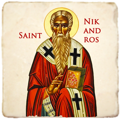 St.Nikandros Icon,Men Saints,Marble Icon,Handmade,Prayer gift,Christian Icon