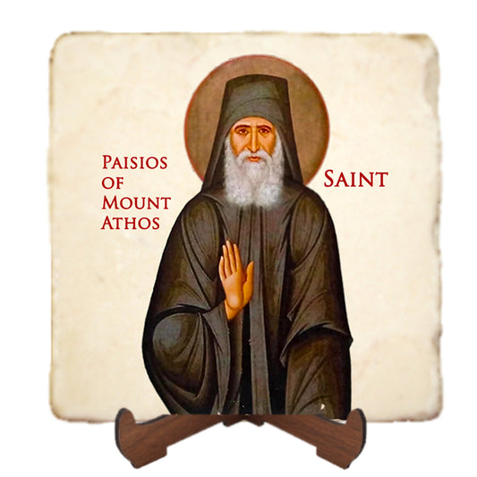 St.Paisios of Mount Athos Icon,Men Saints,Marble Icon,Handmade,Prayer gift,Christian Icon