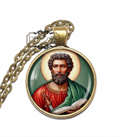 SAINT PAUL the APOSTLE Necklace,Patron Saint of Writers,Patron Saint of Missionaries,Patron Saint of Theologians