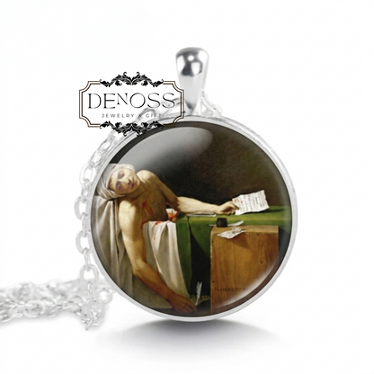 Marat Pendant Necklac,Jacques Louis David French Revolution Art