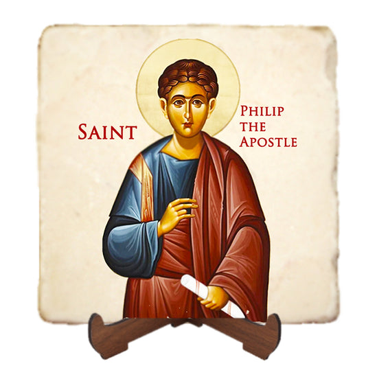 St.Philip the Apostle Icon,Men Saints,Marble Icon,Handmade,Prayer gift,Christian Icon