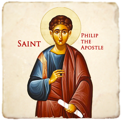 St.Philip the Apostle Icon,Men Saints,Marble Icon,Handmade,Prayer gift,Christian Icon