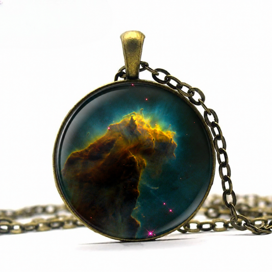 Galaxy Necklace,Nebula Jewelry,Eagle Nebula Necklace,Hipster Space Pendant Astronomy Necklace,Universe Necklace,Blue Necklace,Galaxy Jewelry