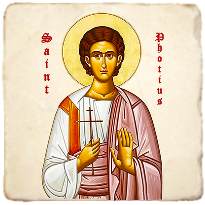 St.Photius Icon,Men Saints,Marble Icon,Handmade,Prayer gift,Christian Icon