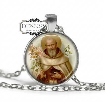 Saint Simon Catholic Necklace,Christian Medal Pendant,Patron Saint Religious Jewelry