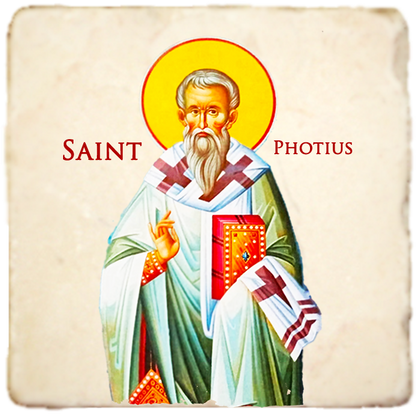 St.Photius the Great Icon,Men Saints,Marble Icon,Handmade,Prayer gift,Christian Icon