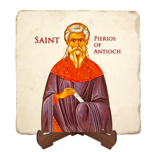 St.Pierre Icon,Men Saints,Marble Icon,Handmade,Prayer gift,Christian Icon