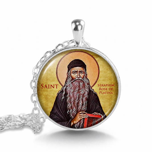 Saint Seraphim Rose of Platina Necklace