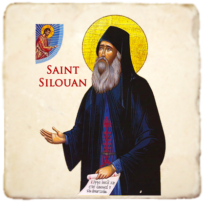 St.Silouan the Athonite Icon,Men Saints,Marble Icon,Handmade,Prayer gift,Christian Icon
