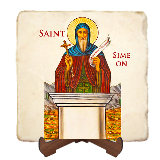 St.Simeon Icon,Men Saints,Marble Icon,Handmade,Prayer gift,Christian Icon