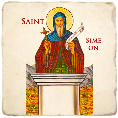 St.Simeon Icon,Men Saints,Marble Icon,Handmade,Prayer gift,Christian Icon