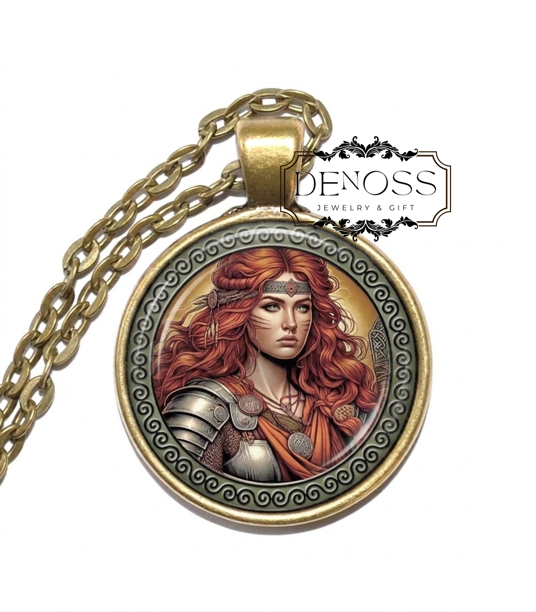 BOUDICA Necklace,Queen,Ancient,Iceni tribe,Heroine,Strong Women,British,Justice,Independence,Glass Pendant