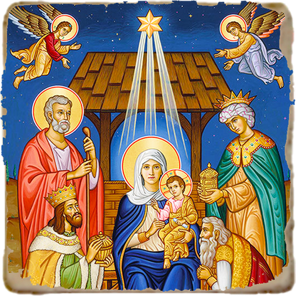 Glory to the Newborn King Icon,Marble Icon,Handmade,Prayer gift,Christian Icon
