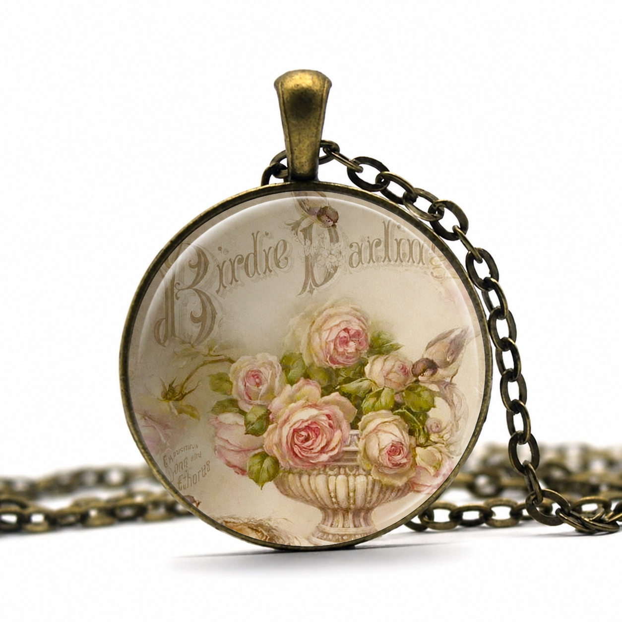 Retro Birthday Roses Gift Necklace