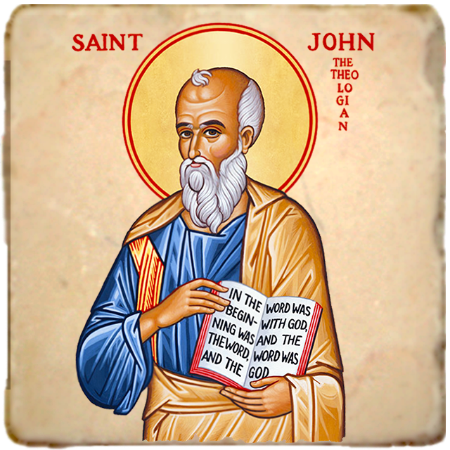 St.John the Evangelist Icon,Men Saints,Marble Icon,Handmade,Prayer gift,Christian Icon