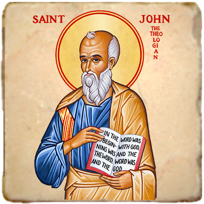 St.John the Evangelist Icon,Men Saints,Marble Icon,Handmade,Prayer gift,Christian Icon