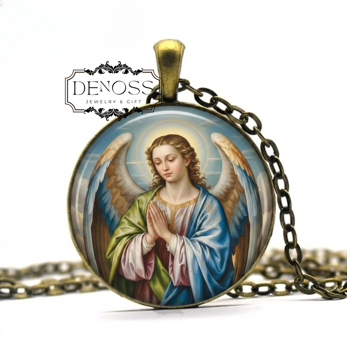 ARCHANGEL SELAPHIEL Pendant Necklace,Angel of Prayer,Angel of Worship,One who prays to God,The Prayer of God,Eastern Orthodox traditions