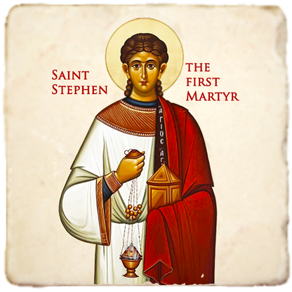 St.Stephen Icon,Men Saints,Marble Icon,Handmade,Prayer gift,Christian Icon