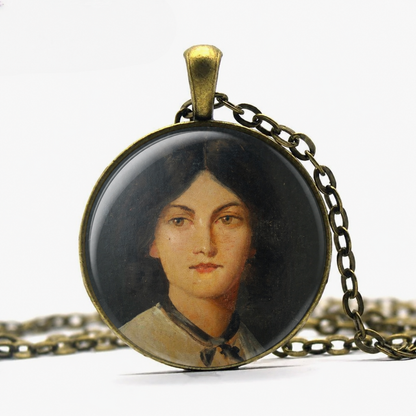 EMILY BRONTË Necklace,Wuthering Heights, Author,Writer,Novelist,Poet,English Art Pendant Necklace,Glass Pendant Necklace