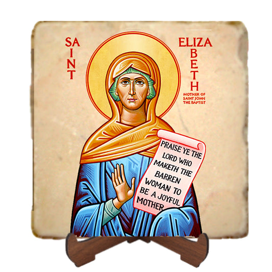 St.Elizabeth Icon,Women Saint,Marble Icon,Handmade,Prayer gift,Christian Icon